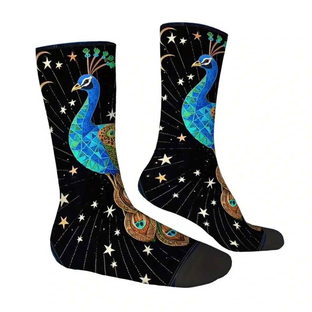 Boho Peacock Design Socks - Unisex